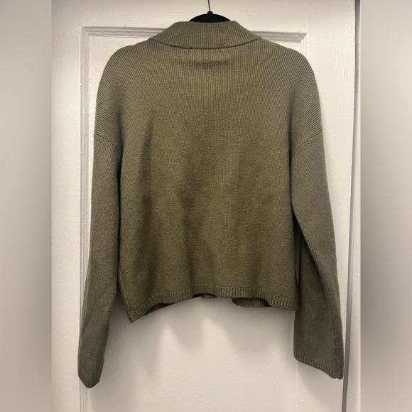 LOFT Ribbed Mock Neck Sweater Jacket - Picture 5 of 6